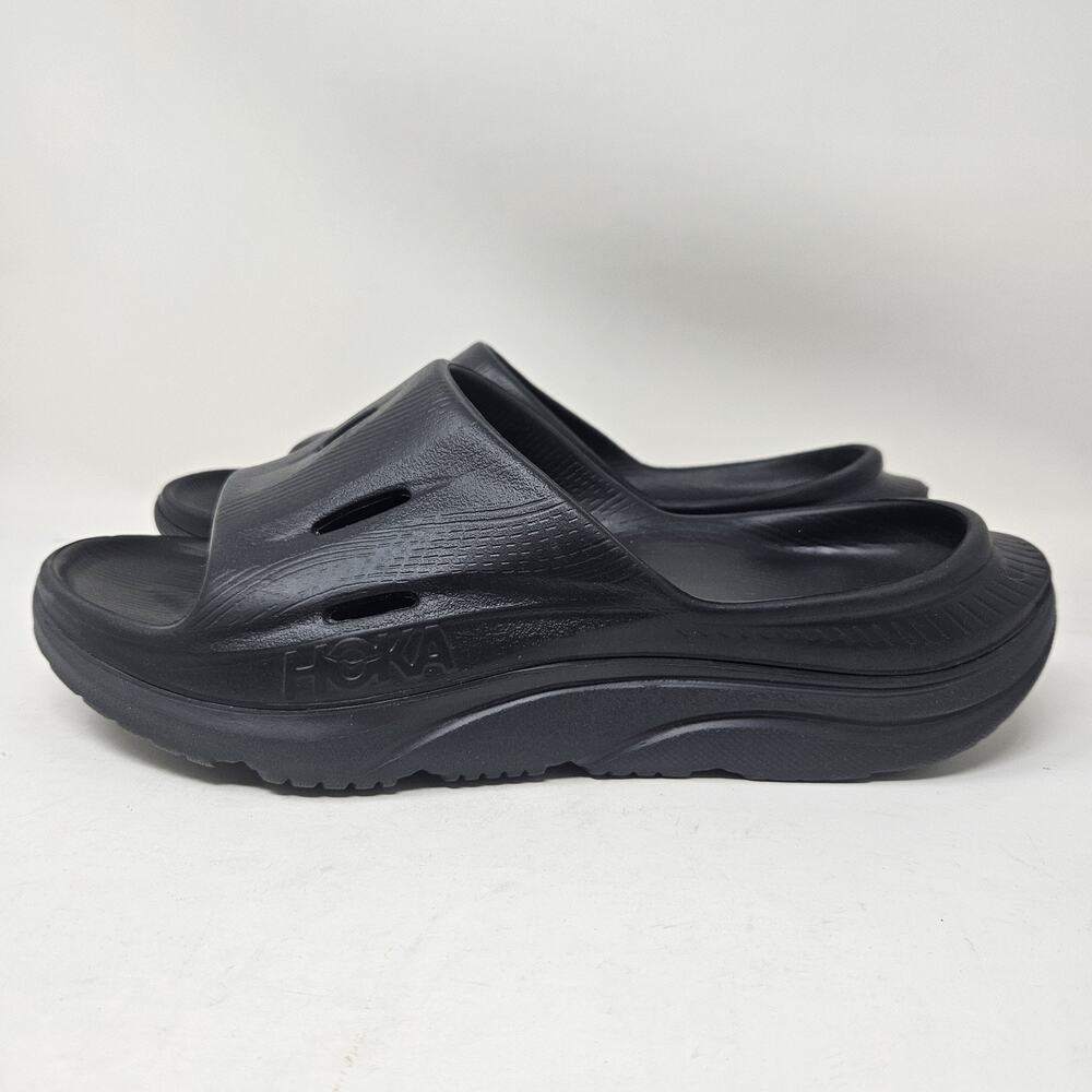 Hoka Ora Recovery Slide Shoes Mens 9 Womens 11 Black Comfort Sandals SM